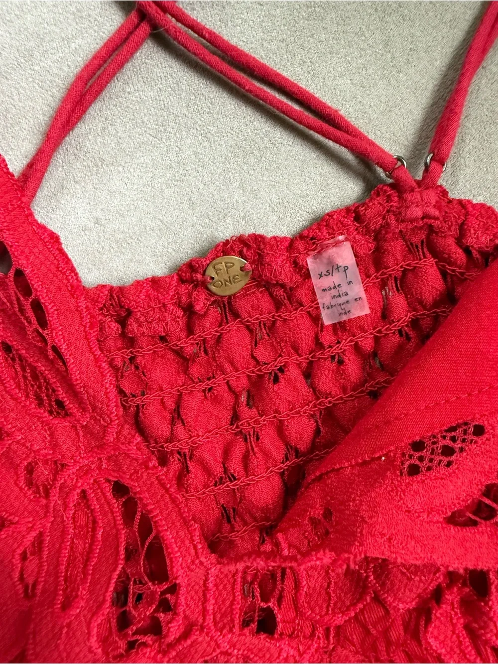 Free People Adella Camisole in Red